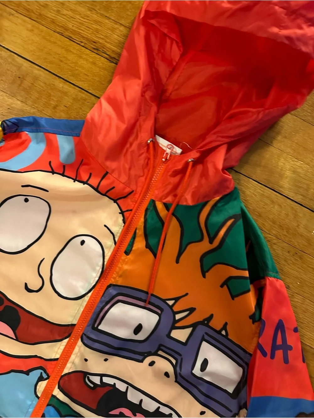 Nickelodeon Rugrats 90's Tommy Windbreaker Full Zip Jacket AOP CHUCKY SMALL New